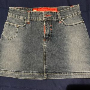 Ecko Red Denim Skirt Size 3